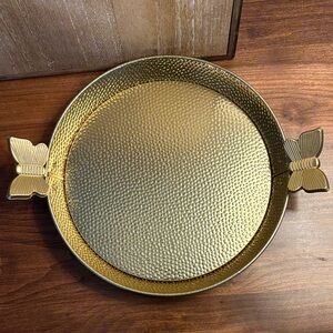 TARGET Bullseye Playground Gild Tray with Butterfly Handles